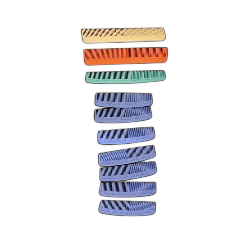 Vintage Tupperware Lot of 10 Plastic Hair Combs Colorful Blue Orange Aqua White
